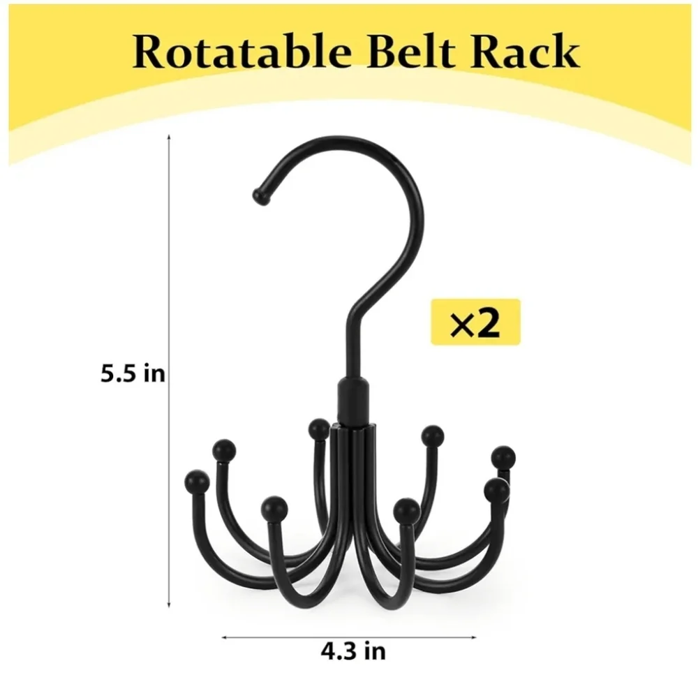 New in box! Big Otter Set of 2 black metal Rotating Closet Organizer Hangers